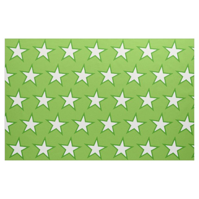Kleinere fünf Sterne auf grünem Hintergrund Stoff (Fat Quarter (45,7 x 55,9 cm))