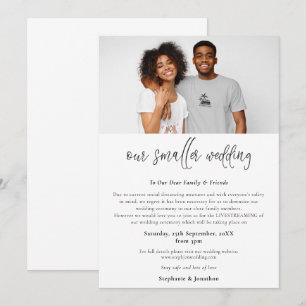Kleinere Hochzeit Verkleinerung Foto Schrift Moder Ankündigung