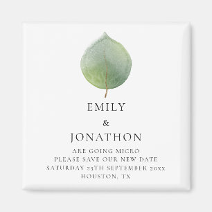 Kleinere Hochzeiten Eukalyptus Save the Date Magnet