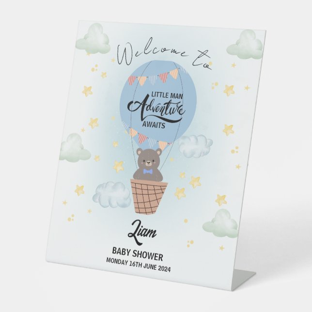 Kleines Abenteuer erwartet Bärenwillkommen Sockelschild (Vorderseite)