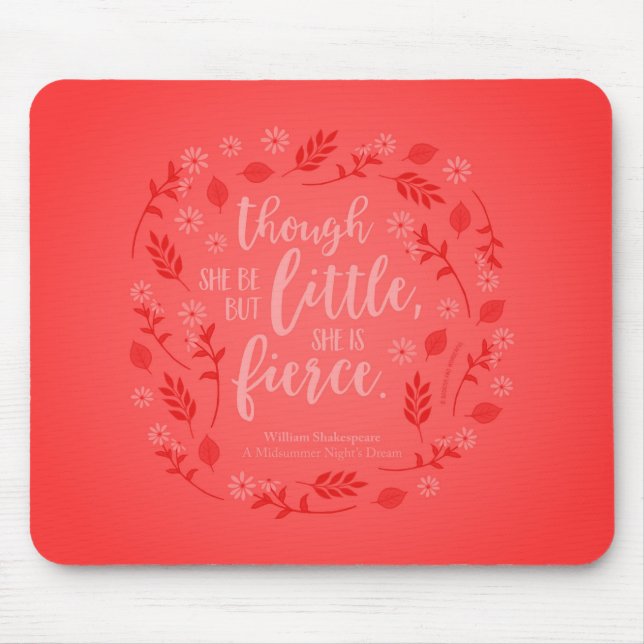 Kleines aber heftiges William Shakespeare-rotes Mousepad (Vorne)