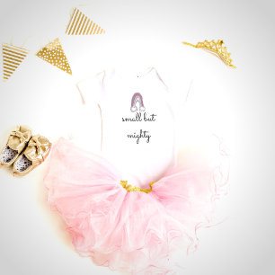 Kleines, aber mächtig rosa Regenbogenmädchen Baby Strampler