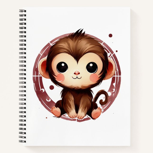 Kleines AffenspiralNotebook Notizbuch (Vorderseite)