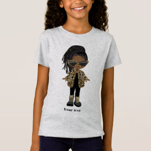 Kleines afroamerikanisches Mädchen T-Shirt