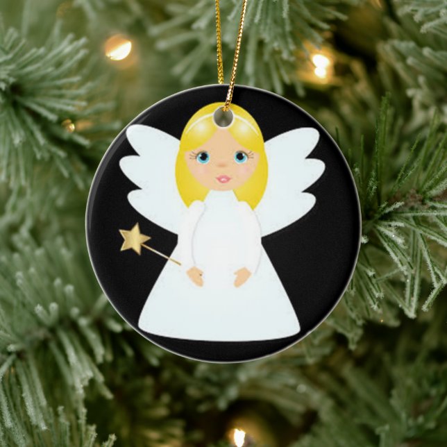 **KLEINES ANGEL** CHRISTMAS ORNANATION KERAMIK ORNAMENT (Baum)