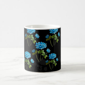 Kleines Aquarelltuch-Blume-Kuschelkissen Kaffeetasse