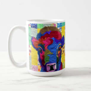 Kleines Baby Bison quilt wie Design Kaffeetasse