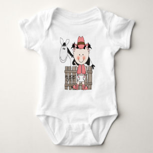 Kleines Baby Cowgirl mit T - Shirt