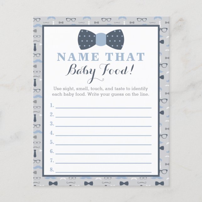 Kleines Baby-Duschspiel, Babynahrung, Windeln (Vorderseite)