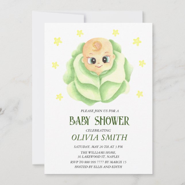 Kleines Baby Shower Save The Date (Vorderseite)