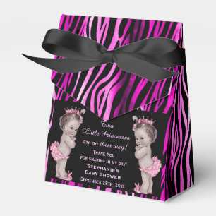 Kleines Babypartyzebra-Muster Prinzessin-Twins Geschenkschachtel