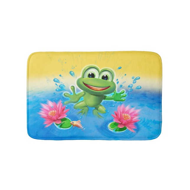 Kleines Bad matte Leap Frog Design. (Vorderseite)