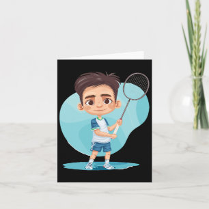 Kleines Badminton Player Shuttlespiel für Jungen Karte