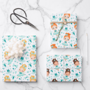 Kleines Ballerinas Wrapping Paper Set 3 Geschenkpapier Set