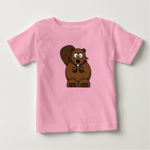 Kleines Beaver Baby T-Shirt ausschneiden