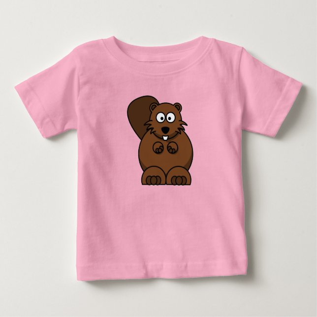 Kleines Beaver Baby T-Shirt ausschneiden (Vorderseite)