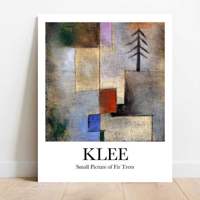 Kleines Bild von den Bäumen von Paul Klee Poster (Klee's captivating "Small Picture of Fir Trees"! Own this iconic abstract masterpiece.)