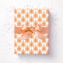 Kleines Blatt in Rosa und Orange Geschenkpapier