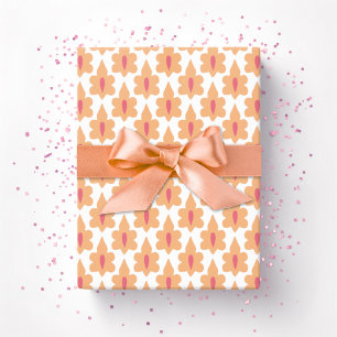Kleines Blatt in Rosa und Orange Geschenkpapier