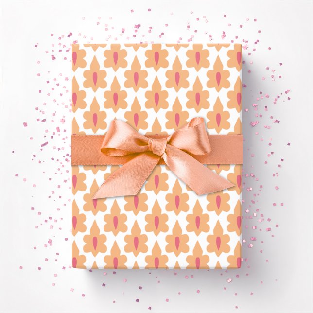 Kleines Blatt in Rosa und Orange Geschenkpapier (Von Creator hochgeladen)
