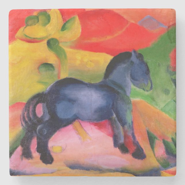 Kleines blaues Horse, 1912 Steinuntersetzer (Vorderseite)