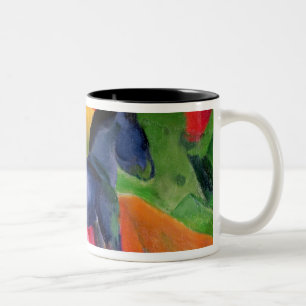 Kleines blaues Horse, 1912 Zweifarbige Tasse