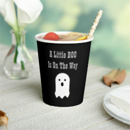 Kleines BOO auf dem Weg zu Halloween-Geist Pappbecher