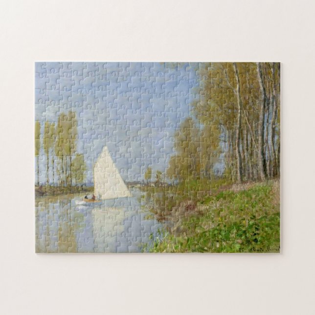 Kleines Boot auf dem Seine Argenteuil Monet Frisch Puzzle (Horizontal)