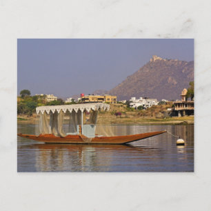 Kleines Boot, Lake Pichola, Udaipur, Indien. Postkarte