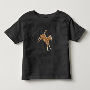 Kleines braunes Pferd - auf Lachs pink. Kleinkind T-shirt