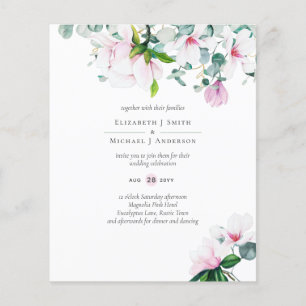 KLEINES BUDGET Rosa Magnolias Eukalyptus Lilac Wed Flyer