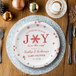 Kleines Bündel von freudlicher Weihnachtsdusche Pappteller<br><div class="desc">Feiern Sie stilvoll mit diesen trendigen Baby-Dusche-Papier-Tellern. Das Design ist leicht mit Ihrer eigenen Formulierung zu personalisieren und Ihre Familie und Freunde werden begeistert sein,  wenn sie diese fabelhaften Party-Teller sehen.</div>