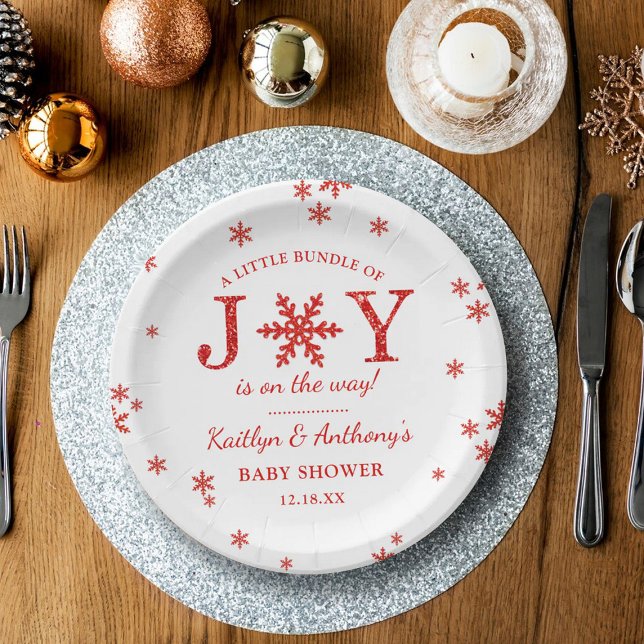 Kleines Bündel von freudlicher Weihnachtsdusche Pappteller (Von Creator hochgeladen)