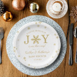 Kleines Bündel von freudlicher Weihnachtsdusche Pappteller<br><div class="desc">Feiern Sie stilvoll mit diesen trendigen Baby-Dusche-Papier-Tellern. Das Design ist leicht mit Ihrer eigenen Formulierung zu personalisieren und Ihre Familie und Freunde werden begeistert sein,  wenn sie diese fabelhaften Party-Teller sehen.</div>