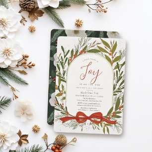 Kleines Bündel von Joy-Kranz Girl Baby-Dusche Einladung