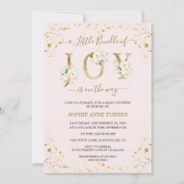 Kleines Bündel von Joy White Gold Blumendusche Einladung