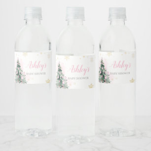 Kleines Bündel von Weihnachten der Freude Wasserflaschenetikett