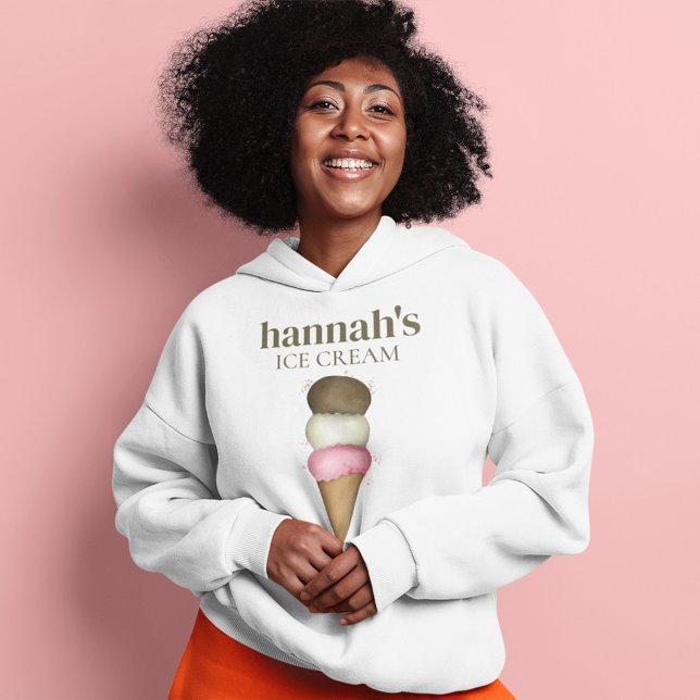 Kleines Business-Sortiment Ice Creme Shop Hoodie (Ice Cream Shop Business Sweatshirt)