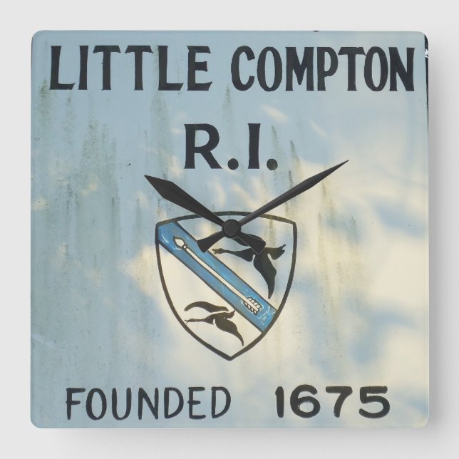 Kleines Compton, RI -1675 Quadratische Wanduhr (Vorderseite)