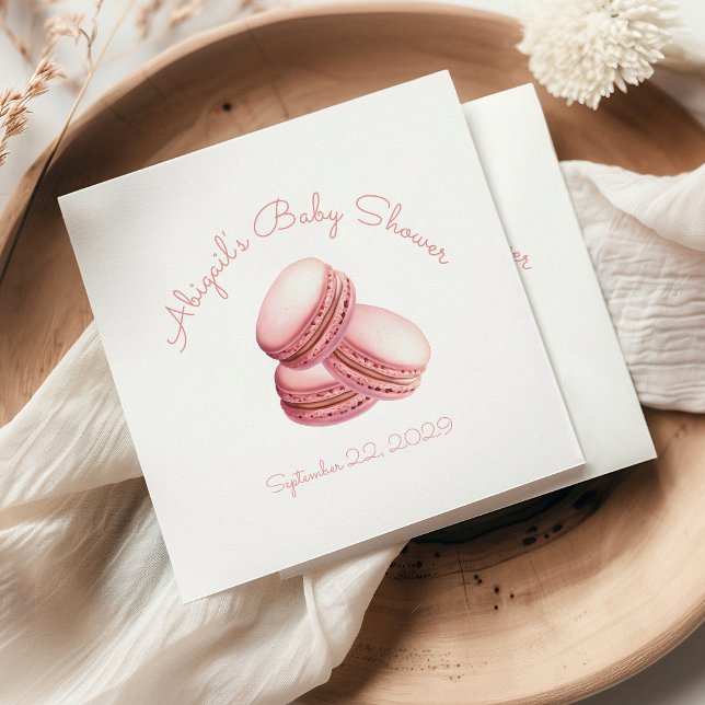 Kleines Cookie Macaron Pink Girl Baby Dusche Serviette (Von Creator hochgeladen)