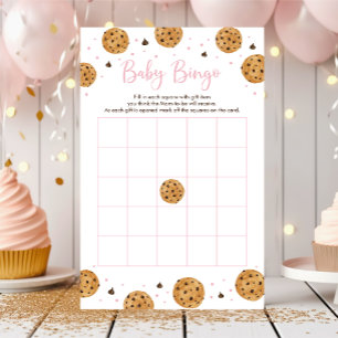 Kleines Cookie Pink Girl Baby Dusche Bingo Spiel