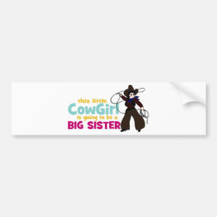 Kleines Cowgirl, Big Sister Autoaufkleber