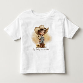 Kleines Cowgirl, mein Papa, ist ein Rancher Kleinkind T-shirt