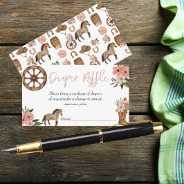 Kleines Cowgirl on Way Baby Duschdusche Windeln Ra Begleitkarte