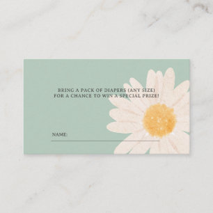 Kleines Daisy Baby Duwer Diaper Raffle Ticket