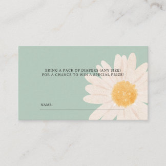 Kleines Daisy Baby Duwer Diaper Raffle Ticket