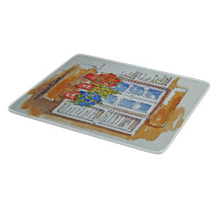 Kleines dekoratives Glasschneiden-Brett Schneidebrett