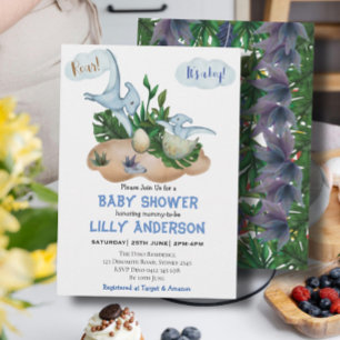 Kleines Dinosaurier-Party! Brüllen! Babyparty Einladung