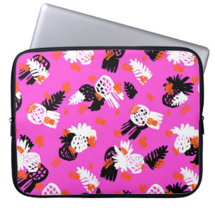 Kleines Ditsy-Muster mit tropischen Motiven, handg Laptopschutzhülle
