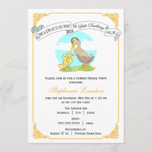 Kleines Doppelgeschlecht der Entlein-  decken Einladung